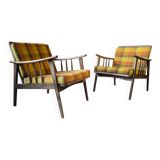 Paire de fauteuils années 60 style scandinave marque Stella