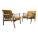 Pair of 60s Scandinavian-style armchairs by Stella
