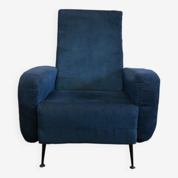 Vintage Italian Blue Armchair circa 1950