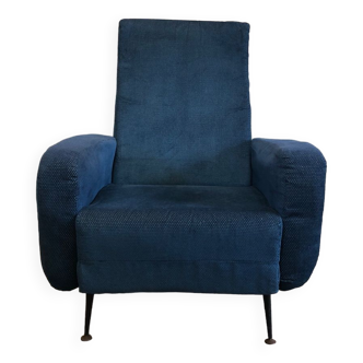 Fauteuil Bleu Vintage Italien circa 1950