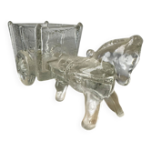 Vintage horse and cart glass trinket dish
