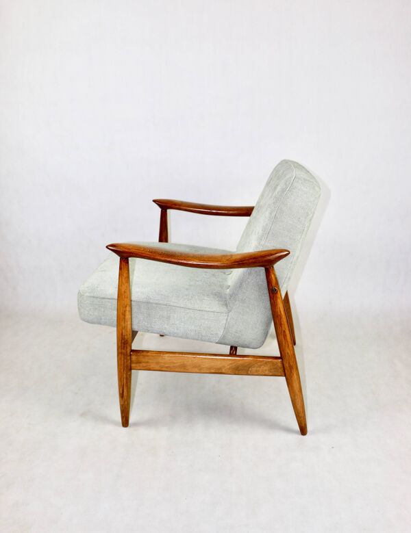 Fauteuil vintage GFM 300-202 design J.Kedziorek Loft années 70 vintage vert clair