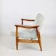 Vintage armchair GFM 300-202 design J.Kedziorek Loft 70s vintage light green
