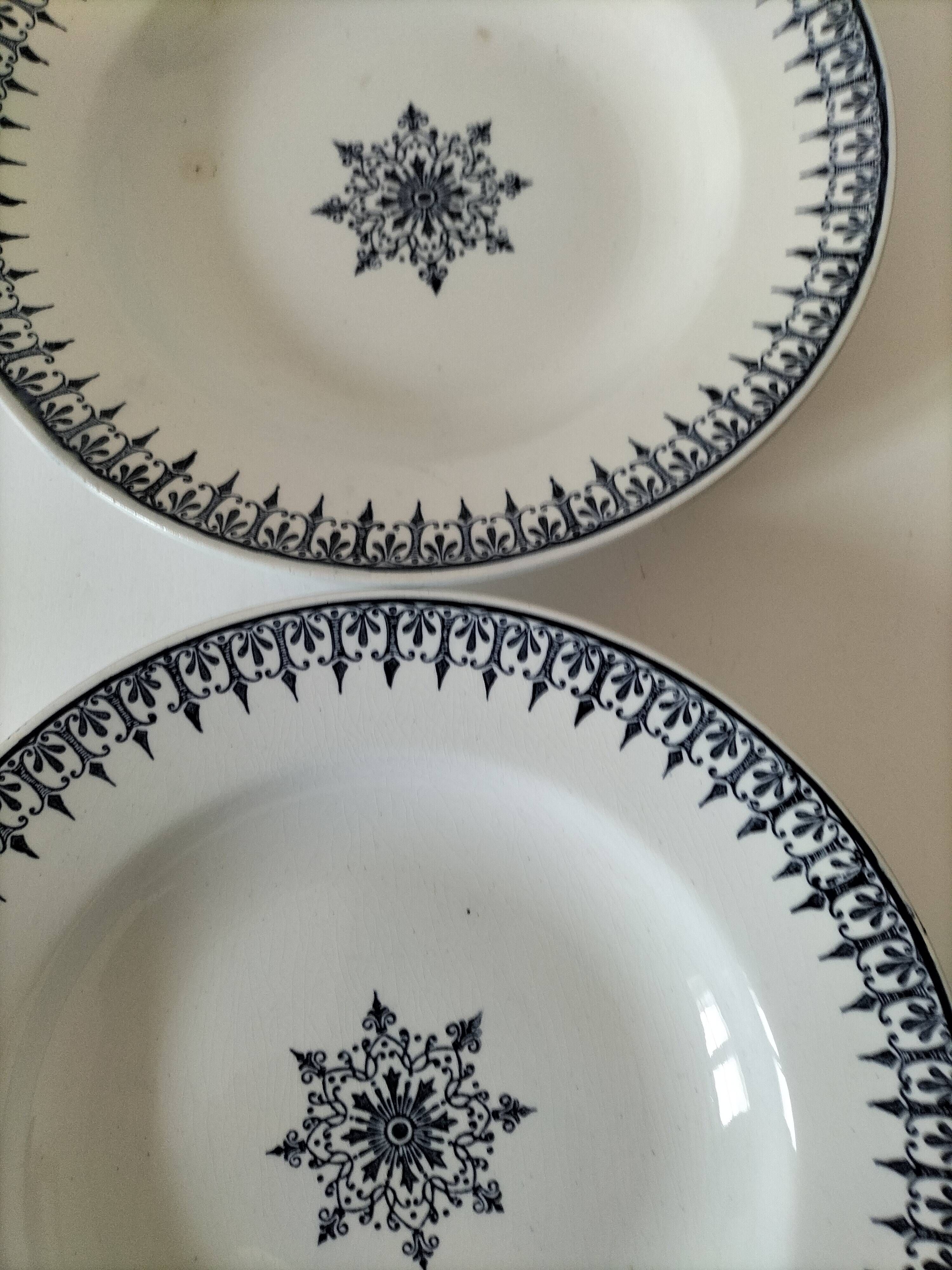 Set of two ironstone deep plates Saint-Amand Primax
