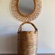 Old handmade 🧺 basket in braided rattan bamboo