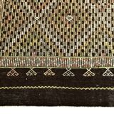 6x9 Yellow Brown Vintage Kilim Rug 199x264Cm