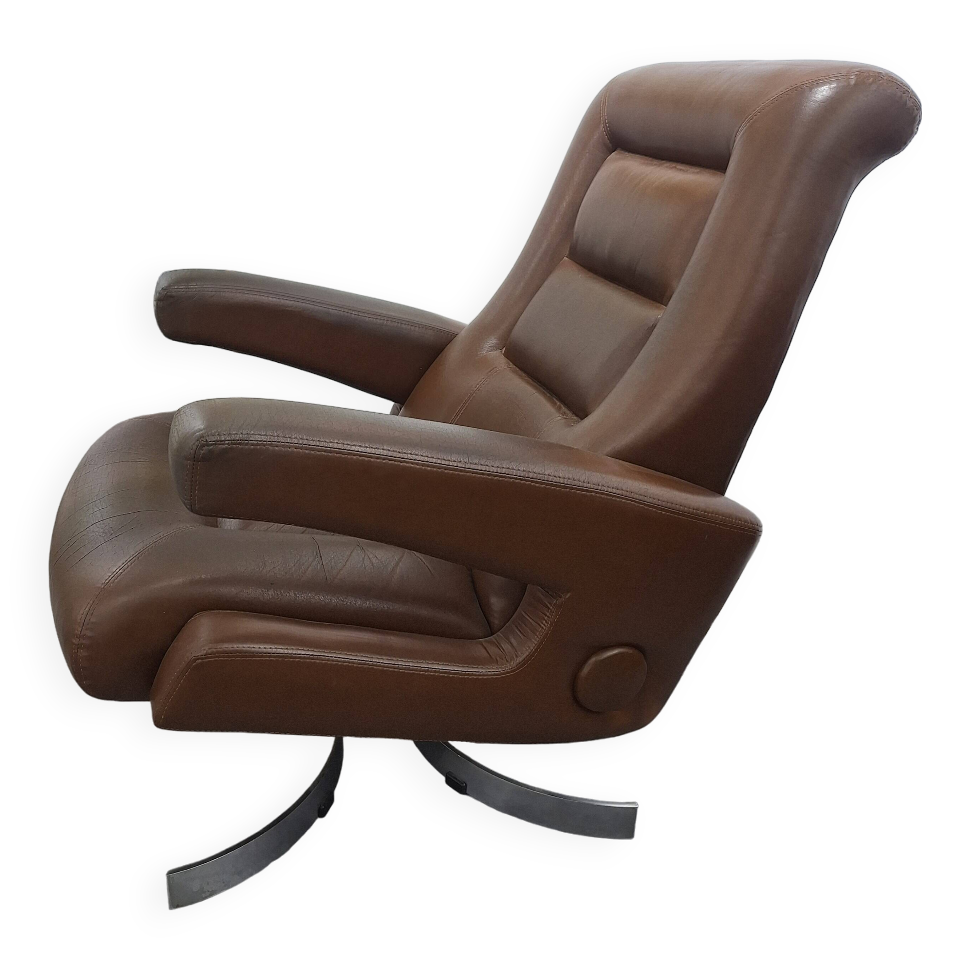 60s leather armchair