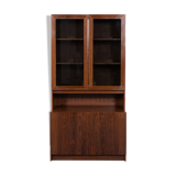 Two-piece cabinet made of Danish walnut veneer from the 1970s