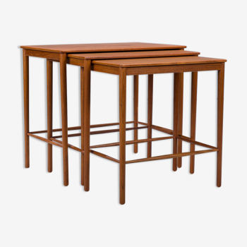 Mid-cenury teak nesting tables by Kai Winding for Poul Jeppesens