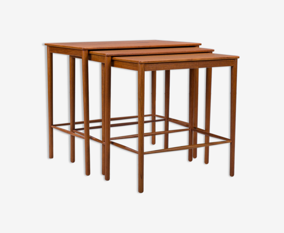 Mid-cenury teak nesting tables by Kai Winding for Poul Jeppesens