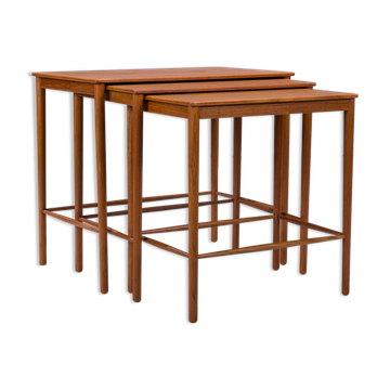 Mid-cenury teak nesting tables by Kai Winding for Poul Jeppesens