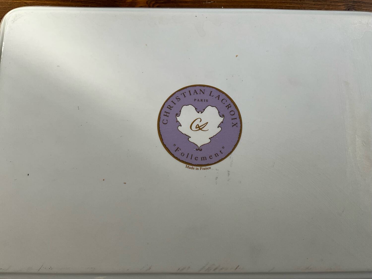 Christian Lacroix porcelain tray, Follement model