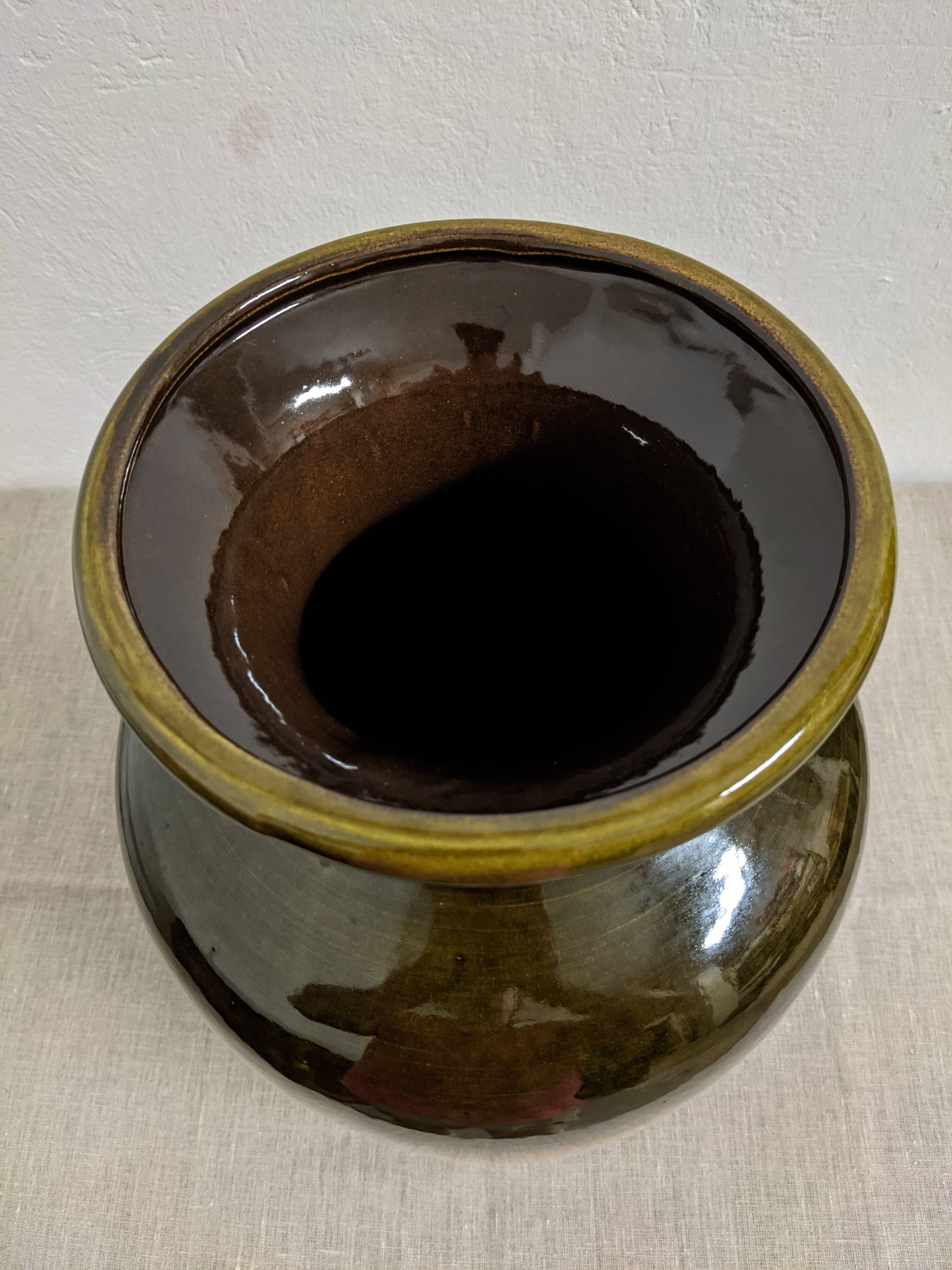 Vase XL en céramique vernissée des années 60/70 West Germany