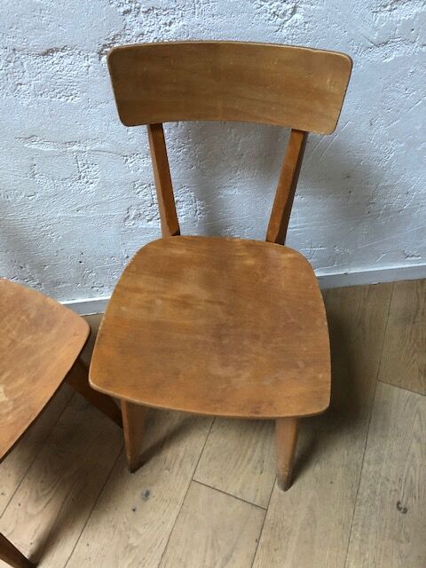 Lot de 4 chaises bistrot années 50
