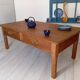 Late 19th century solid oak coffee table