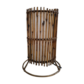 Wicker lamp rattan bamboo in the taste of louis sognot 1950 a 70