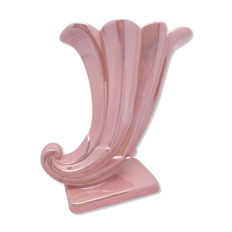 Iridescent pink vase year 80