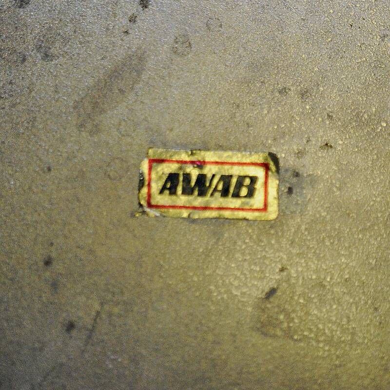 Swedish midcentury step stool Stockholm of chromed steel by Awab 1950s