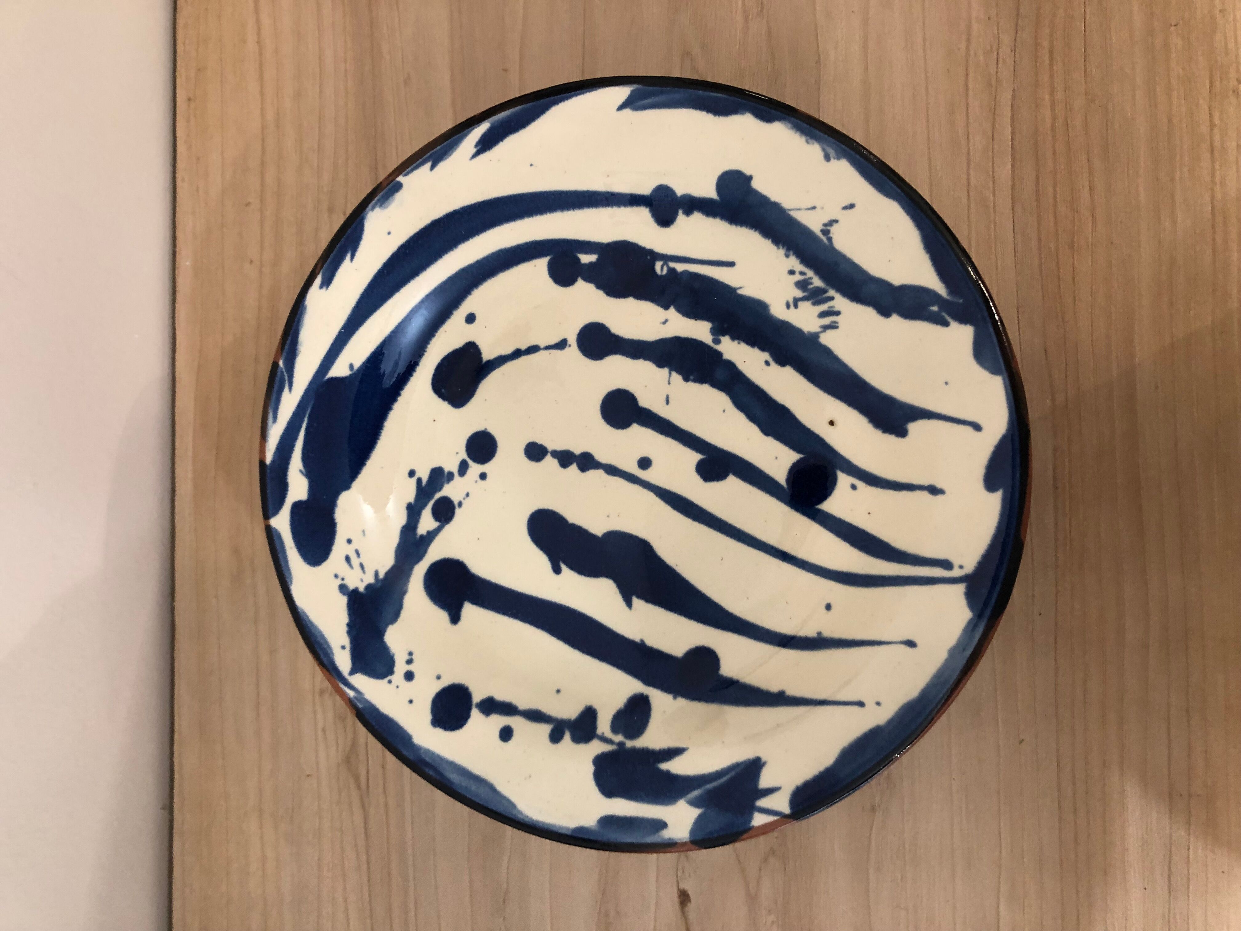 Assiette bleu style vaisselle Espagnole