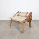 Fauteuil danois avec sangles en toile et cuir, XXe siècle