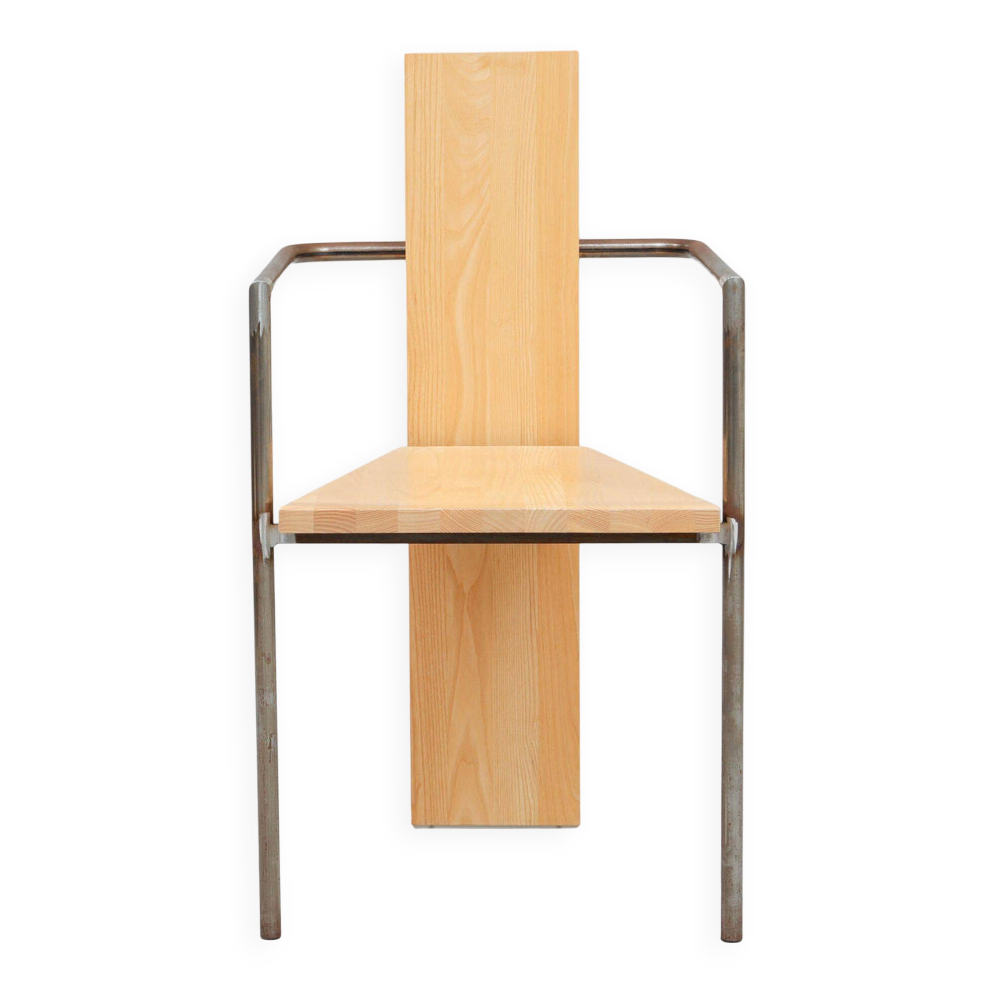 Chaise en bois et béton Jonas Bohlin, Suède, 1981