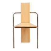 Jonas Bohlin Wooden Concrete Chair, Sweden, 1981