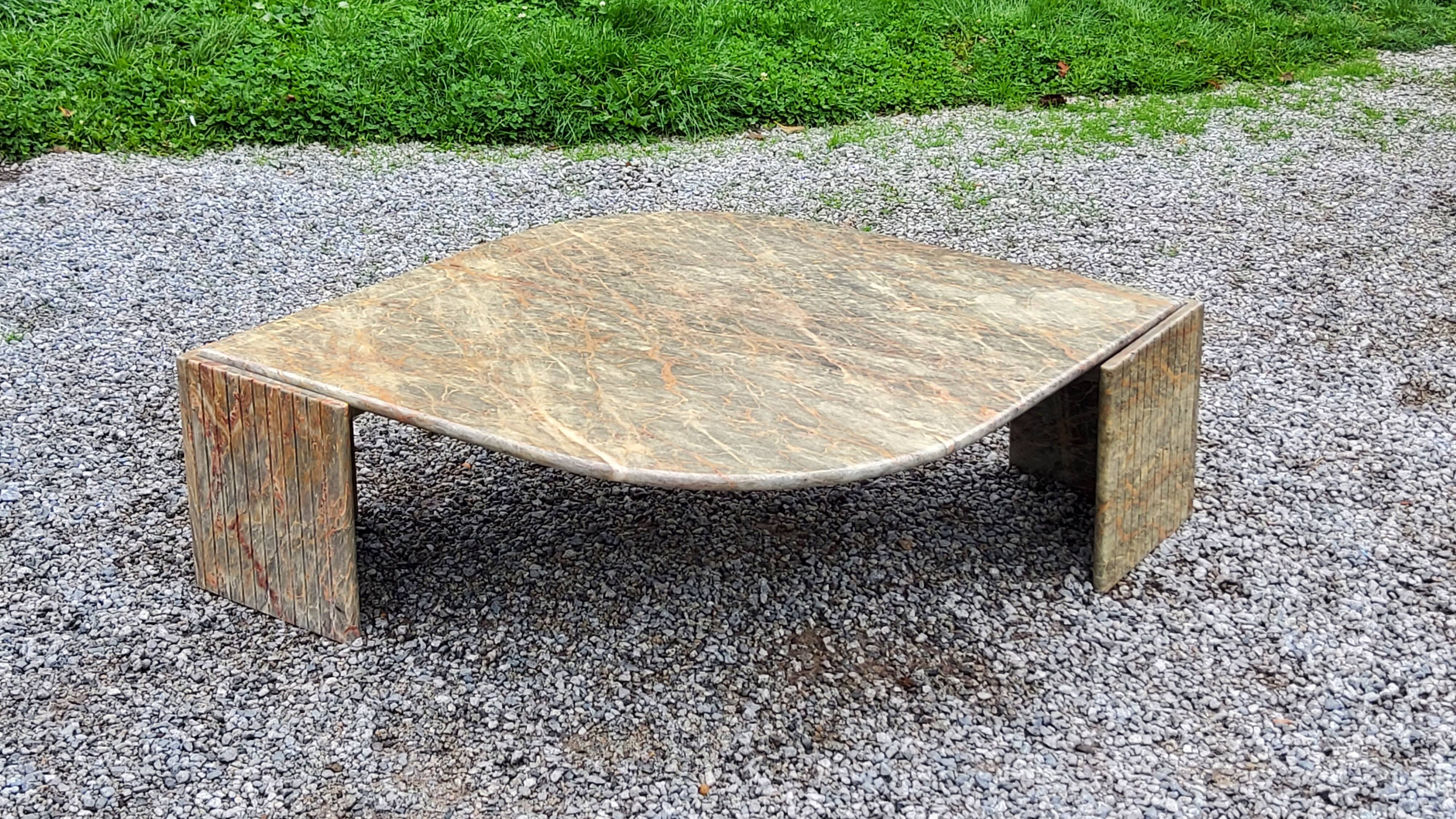 70s designer marble coffee table