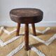 Vintage brutalist tripod stool