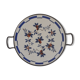 Earthenware serving tray decorated with stylized cherries