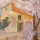 Regionalism Provence Painting Oil on canvas Oratory Sheep dated and signed