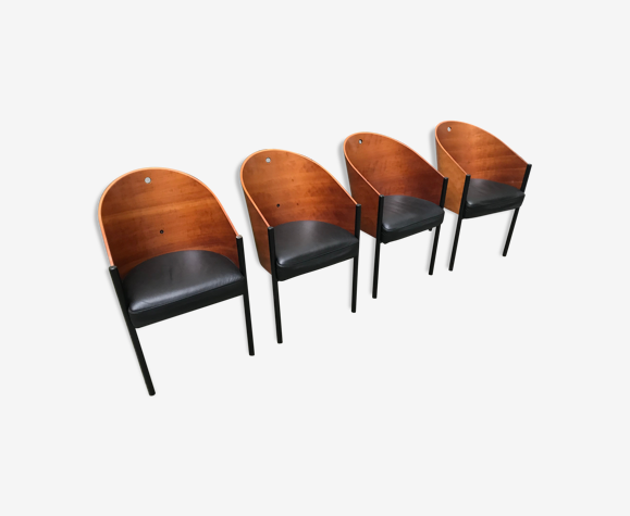 Suite de 4 fauteuils coste de Philippe Starck, 1980