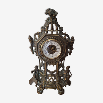 Bronze clock west Germany Maty quartz