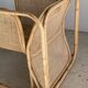 U-shaped armrest rattan armchair, grid canning