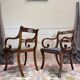 Pair of Armchairs and Pair of Chairs in Mahogany, 20th Century