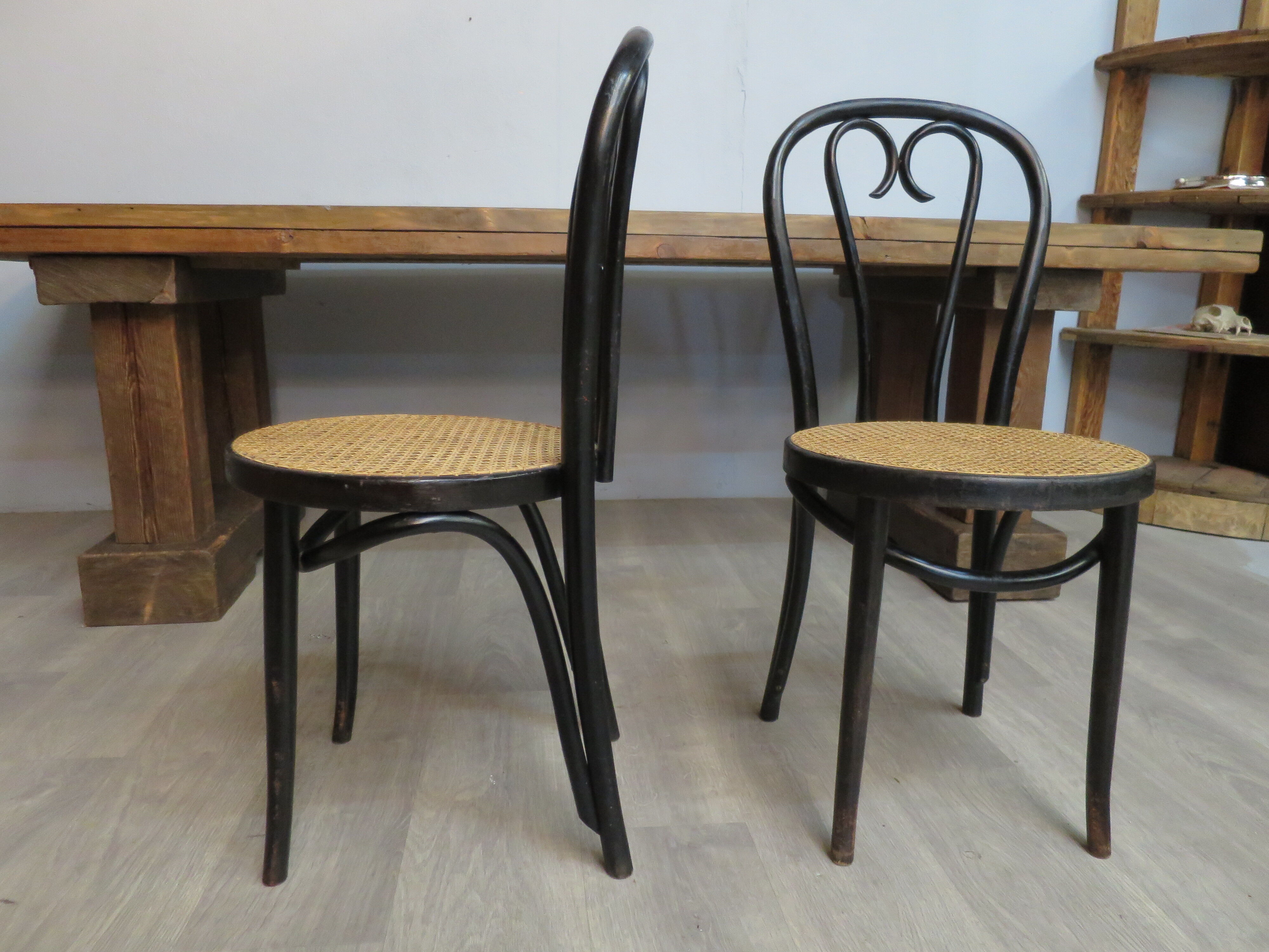 Pair of chairs bentwood black