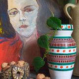 Vintage ceramic vase A. Fazio Vallauris 50s