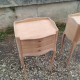 Pair of antique wooden bedside tables in Louis XV style.