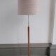 Adjustable danish floor lamp by Domus in teak and wool