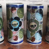 6 ceramic cup vases by Mexico