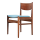 Reupholstered mid-century teak chair / Danish modern design / wool felt / 1960s