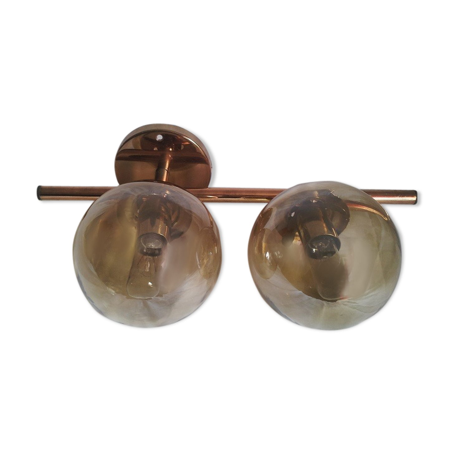 Applique 2 boules en verre