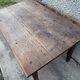 Table de ferme en chêne massif avec 1 tiroir 130cm