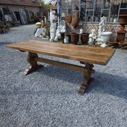 Table monastère en chêne massif,  243cm de L