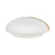 Hollywood Regency Metal-Lux Glass Ceiling Light Italy 1980s