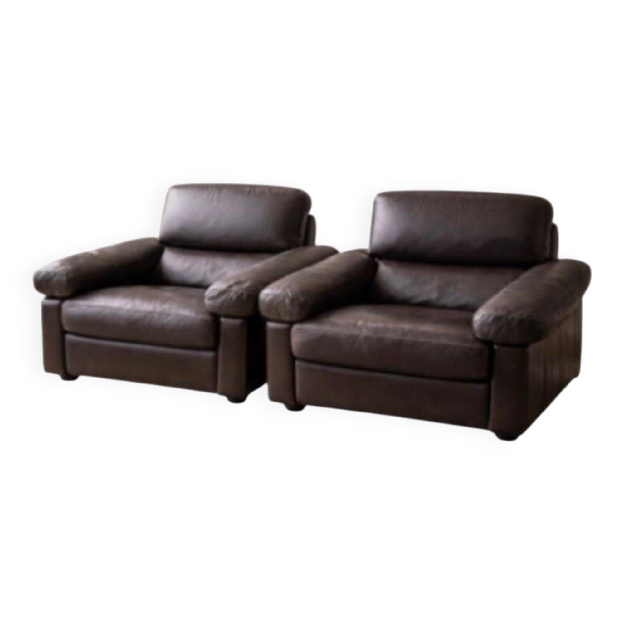 Paire de fauteuils Club Poltrona Frau buffle