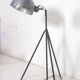 Industrial lamp with adjustable aluminum lampshade