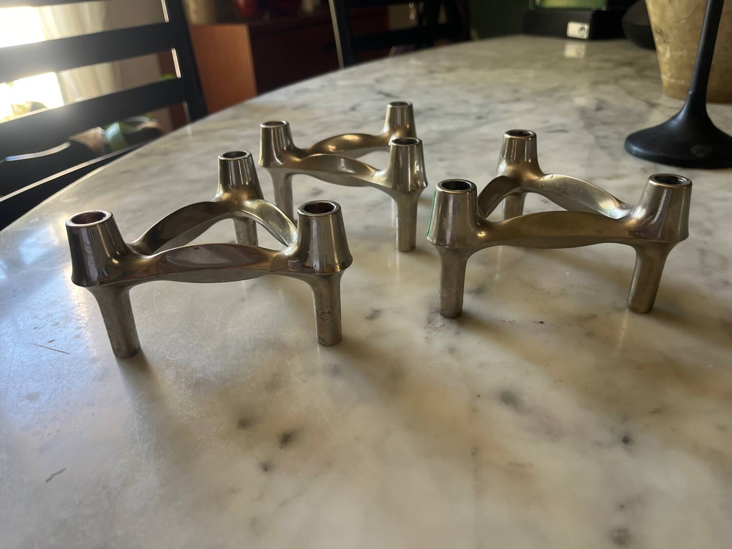 Set of 3 vintage Nagel candlesticks