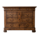 Antique chest of drawers with 4 solid wood drawers from the late 19th century.
