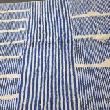 Berber rug in natural wool, blue and white, size 2/3 m.