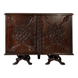 Congolese carved cabinet, 1950s